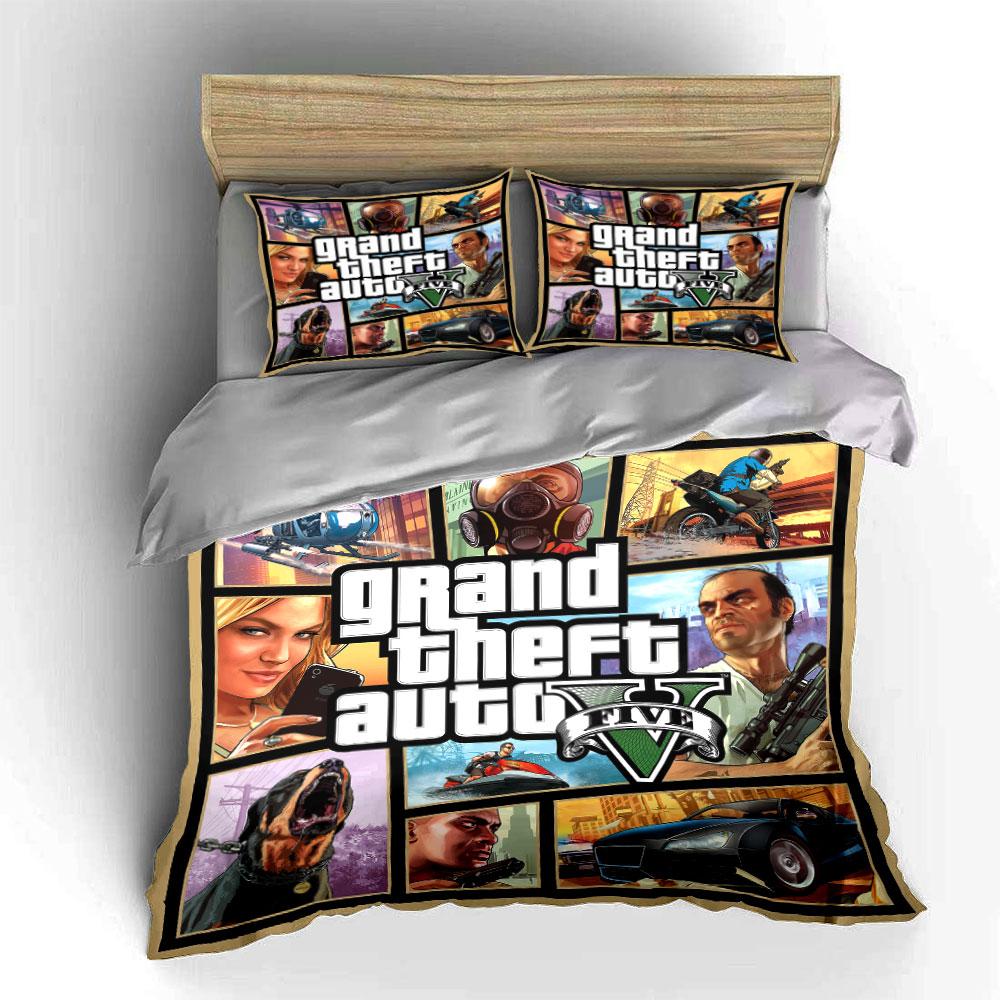 Grand Theft Auto V collage. Bedding sets Duvet cover sets Duvet covers Pillowcases(1*Duvet Cover 2*Pillowcases without duvet insert)