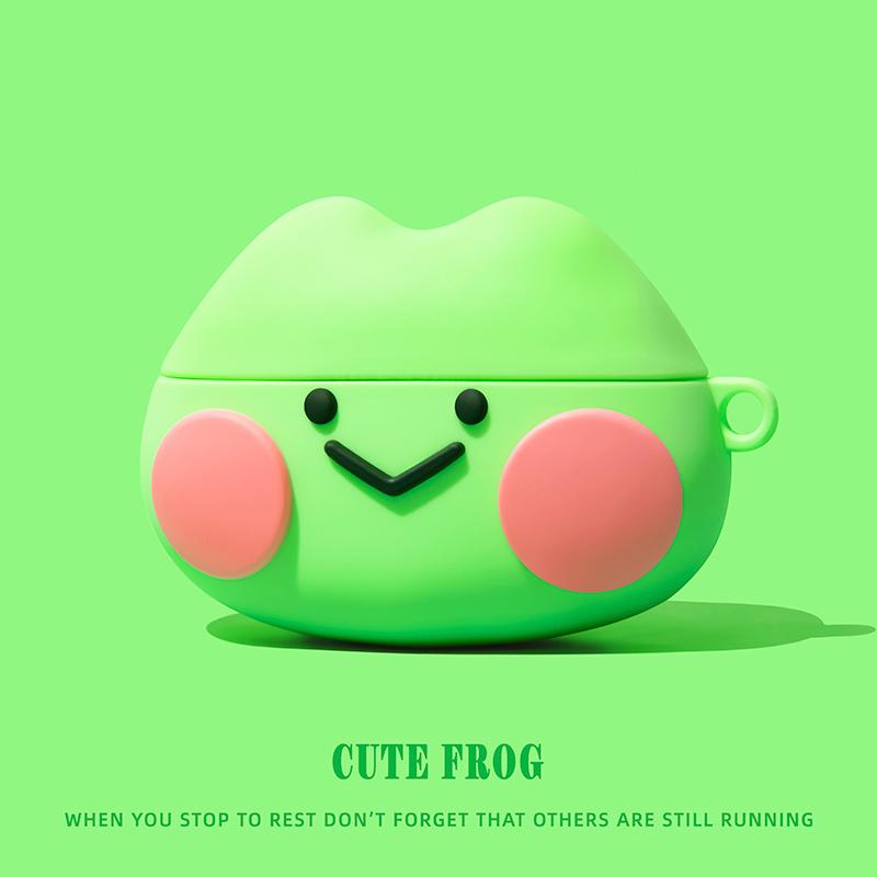Силиконовый защитный чехол для наушников с рисунком милой пары лягушек для Airpods 1/2 Pro 3, подарок на день рождения / для мальчика / для девушки