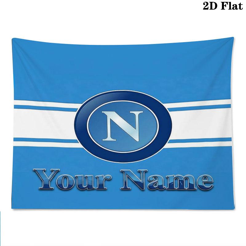 SSC Napoli Custom Name Wall Tapestry Aesthetic Wall Hanging Printed Fabric Blanket Decorative Tapestries for Bedroom Living Room Home Decor