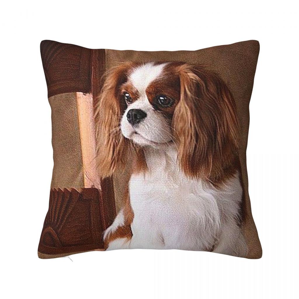 Custom Cavalier King Charles Spaniel Square Pillowcase Cushion Comfort Throw Pillow Sofa Cushions Used for Home Bedroom