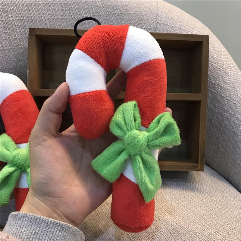Рождественская конфета в форме игрушки для питомца, игрушка для собаки с голосом, плюшевая кукла, подушка для дивана, рождественский декор, игрушка для щенка для прорезывания зубов, игрушка для собаки против укусов