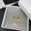 Retro D-Style Asymmetrical Colorful Clover Heart Star Diamond Earrings for Women - Niche Design by CD