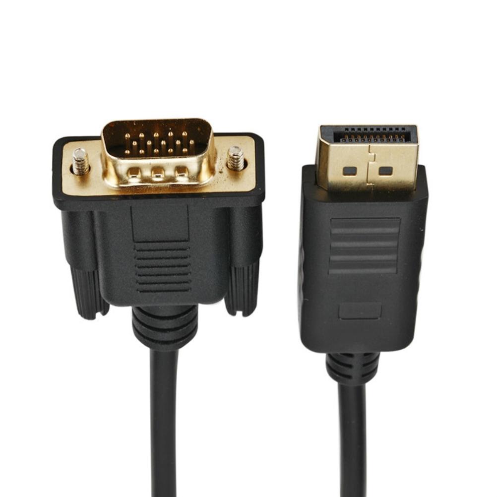 1,8 м кабель-адаптер DP на VGA для компьютера, ноутбука, разъём DisplayPort, позолоченный конвертер