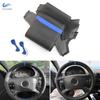 For BMW 3 5 Series E36 E46 E39 X3 E83 X5 E53 2000 Car Steering Wheel Leather Protect Cover Black - Red Blue Line with Blue