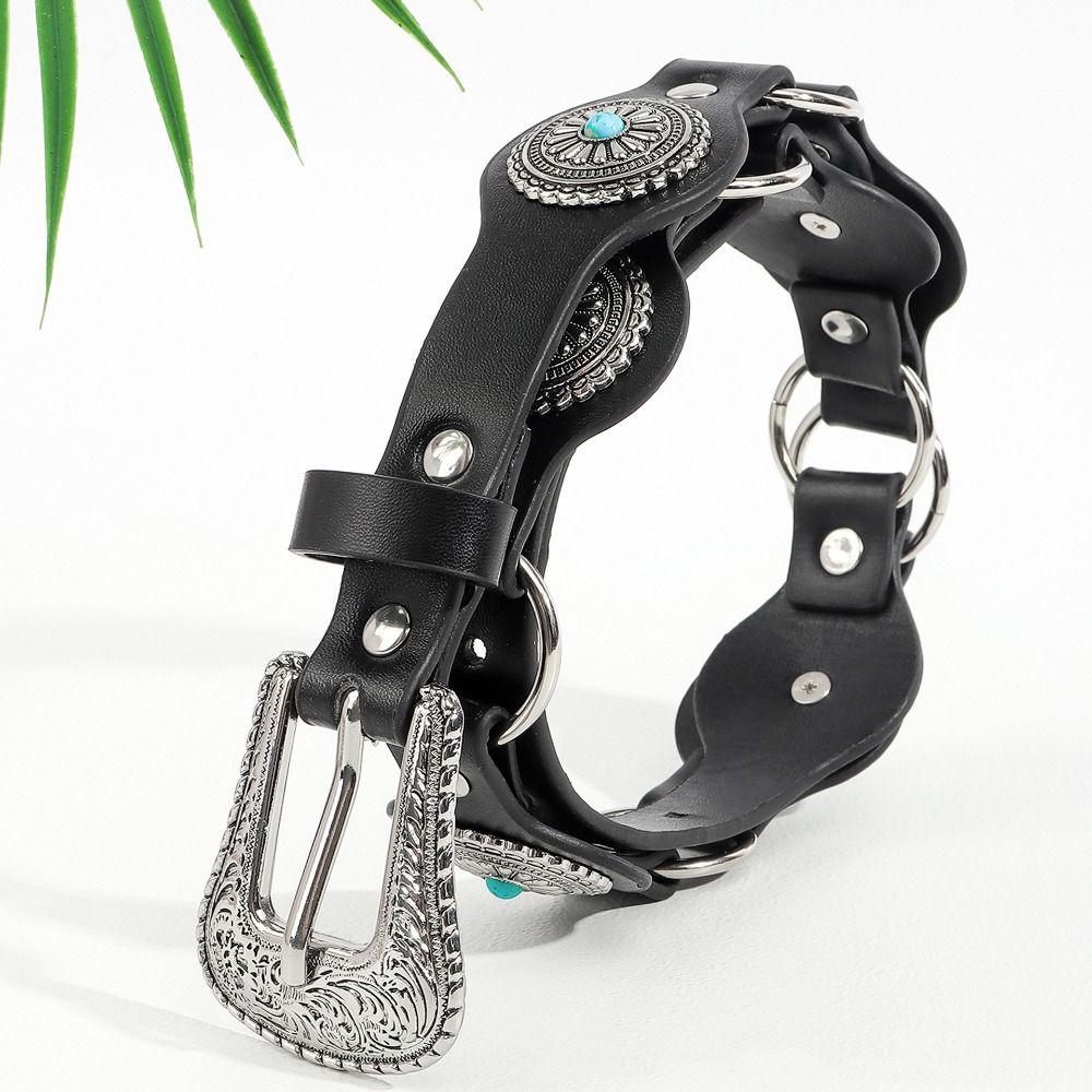 Punk Bohemian Waist Belt Carving Y2K Jeans Belt Vintage Western Style Belt Women