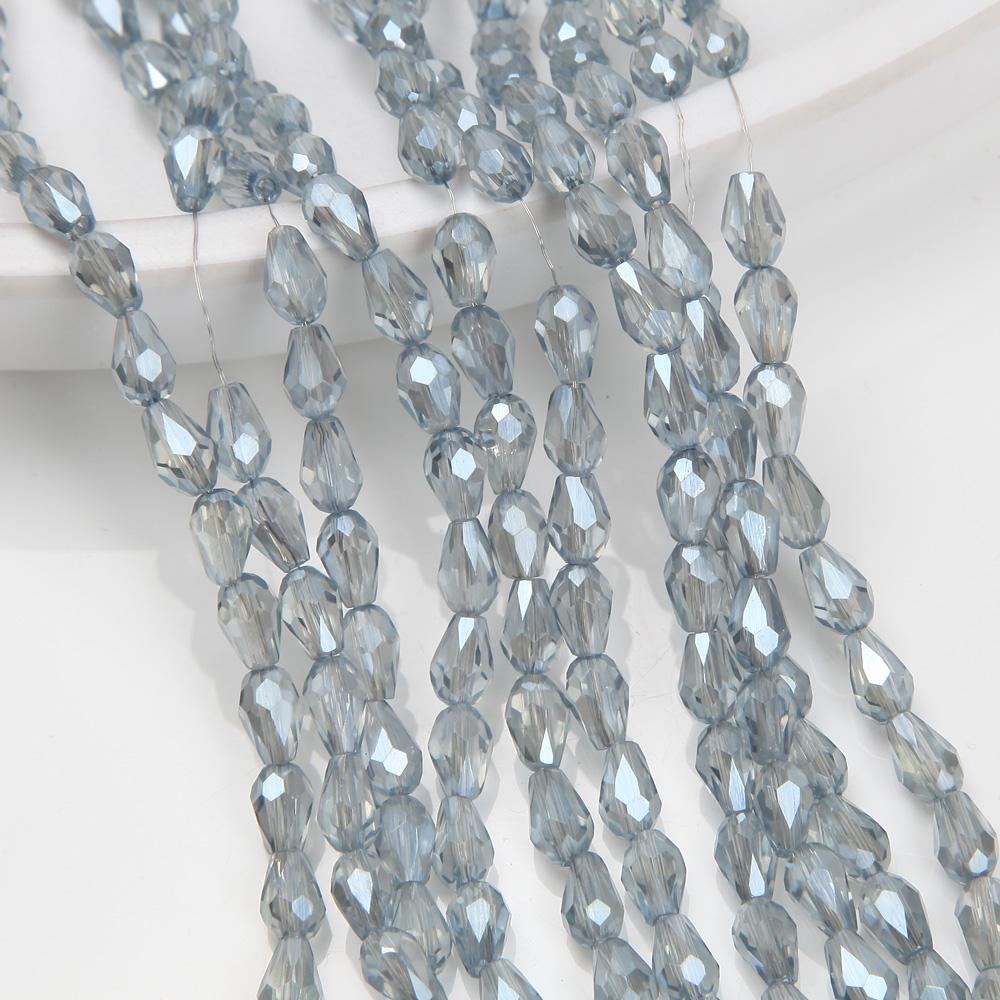 1 Strand 8x12mm Spacer Water Drop Beads AB Shine Glass Crystal Beads Bracelets for Women Accessory Beads for Jewelry Making
