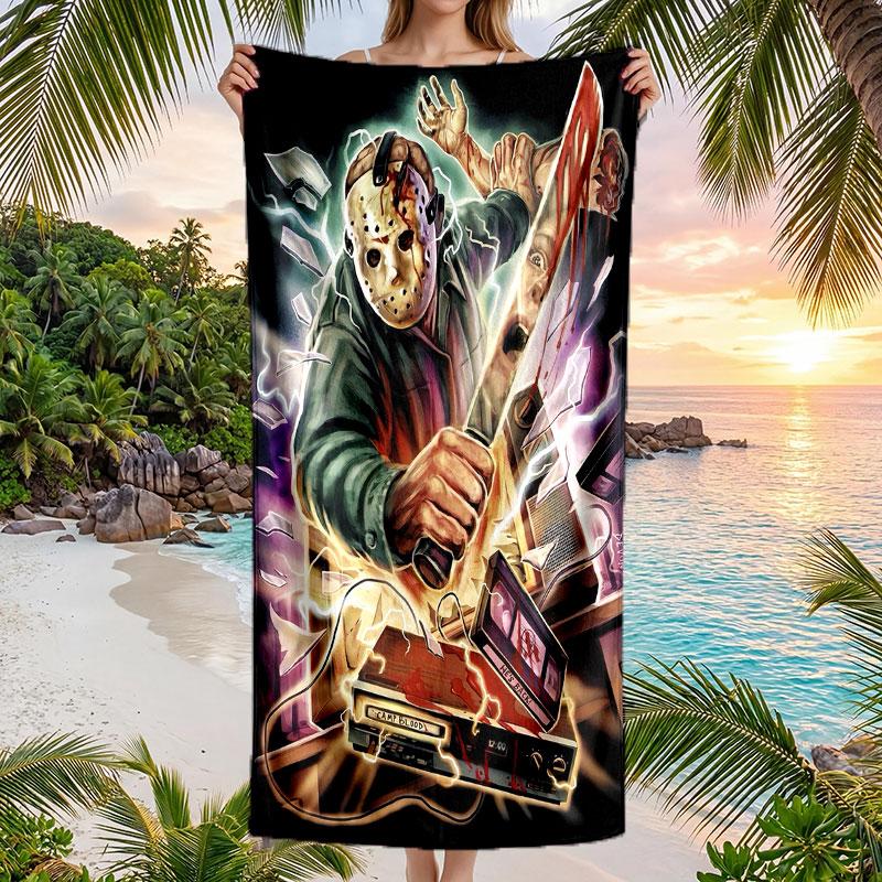 Large Beach Towel Quick Dry Absorbent Towel For Beach IndoorFriday the 13th Jason Voorhees