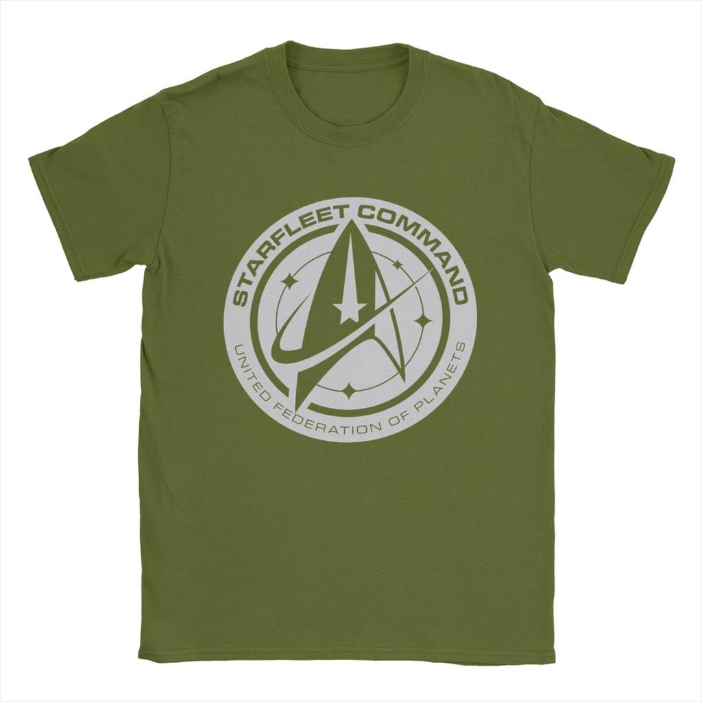 Футболка Stars Treks Discovery United Federation для мужчин, хлопковые футболки, футболка с круглым воротом, короткий рукав, одежда с графикой