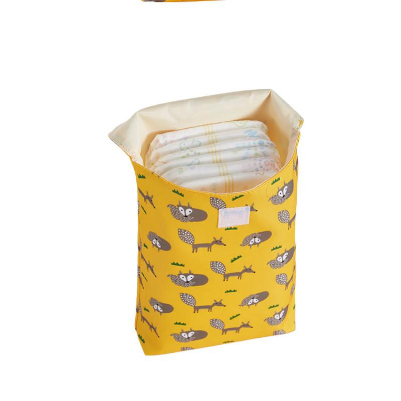 Baby Diaper Bag Organizer Reusable Waterproof Wet/Dry Cloth Bag Mummy Storage Nappy Bag for Disposable Diaper Clothing