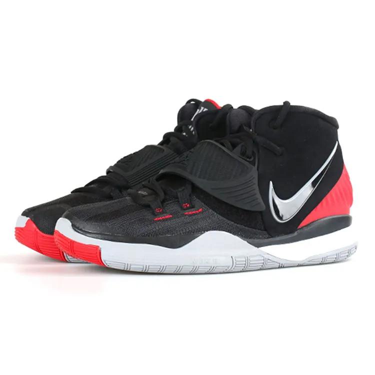 Nike Kyrie 6 Grade School 'Bred' (Unisex) Black / Black / University Red / White Kids' Basketball Shoes BQ5599 002