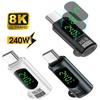 Конвертер Type-C 240 Вт Цифровой дисплей Адаптер USB4 Высококачественный тестер мощности Ноутбук