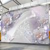 Wallpaper 3d Stereo Purple Flower Butterfly Wall Murals Living Room Tv Sofa Bedroom Luxury Wallpaper Home Decor Fresco
