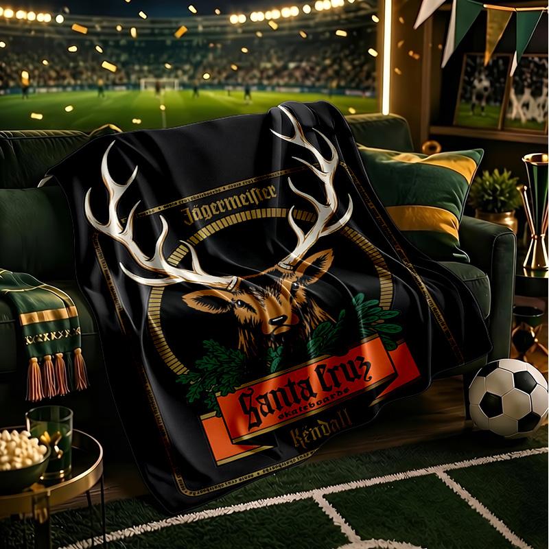 Jager-meister Spirit Drink Blanket Lightweight Flannel Bedding Blanket Perfect for Travel, Camping, Living Rooms, Offices, Sofas, Fan Christmas gift