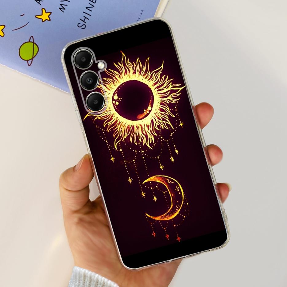 Чехол для Samsung Galaxy A05s SM-A057F Милый мультяшный чехол с кошкой Прозрачный силиконовый чехол для телефона для Samsung A05s A 05s Мягкий бампер