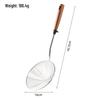 Thickened Stainless Steel Skimmer with Wooden Handle