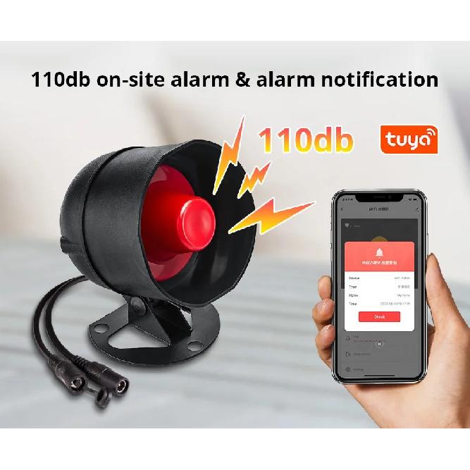 Fuers DIY WIFI Tuya Alarm System Siren Speaker Loudly Sound Home Alarm System Wireless Detector Security Smart Control