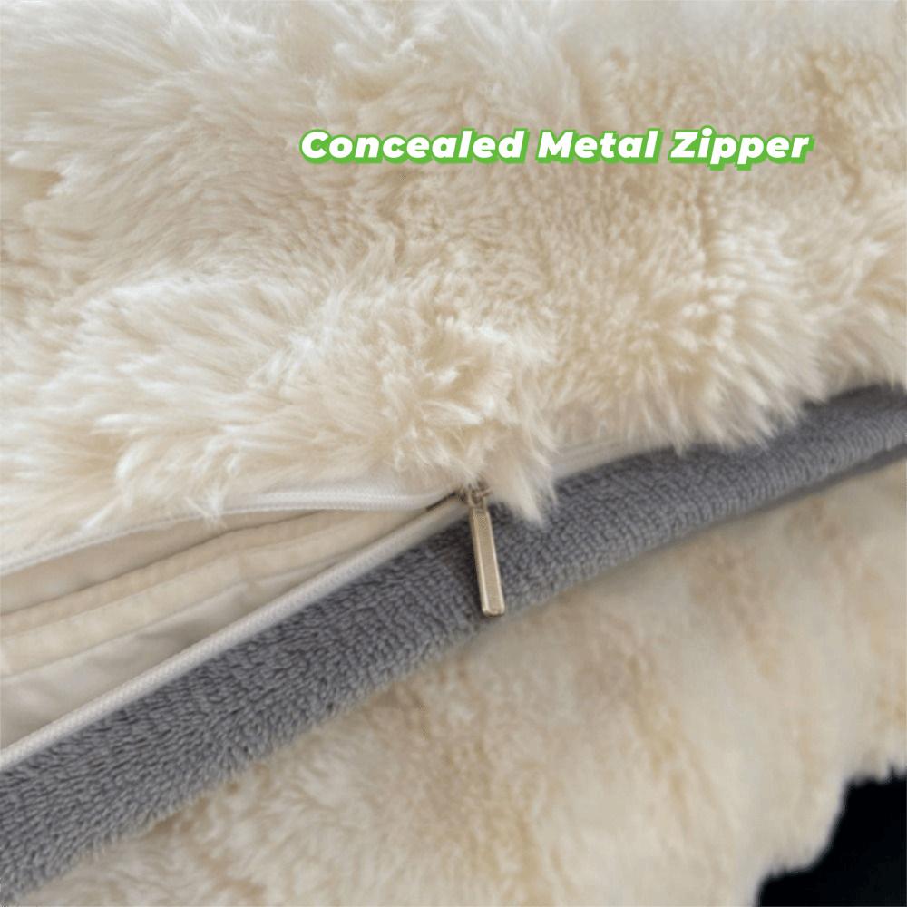 Soft Plush Long Pillowcase Warm Double People Pillow Comfortable Winter Pillow Cover Bedroom