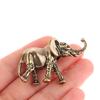 Antique Bronze Minature Elephant Figurines Tea Pet Table Ornament Decoration
