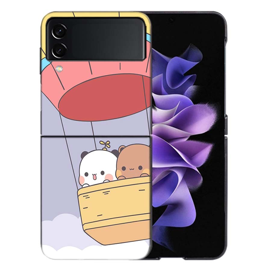Милый Чехол BuBu DuDu для Samsung Z Flip7 6 Galaxy Чехол Ударопрочный Z Flip5 Z Flip3 4 5G Жесткая Крышка Телефон TPU PC Жесткий Funda