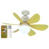 Ceiling Fan LED Lamp E27 Base 42cm Modern LED Ceiling Fan Remote Control Low Profile Ceiling Fan for Bedroom Living Room Kitchen