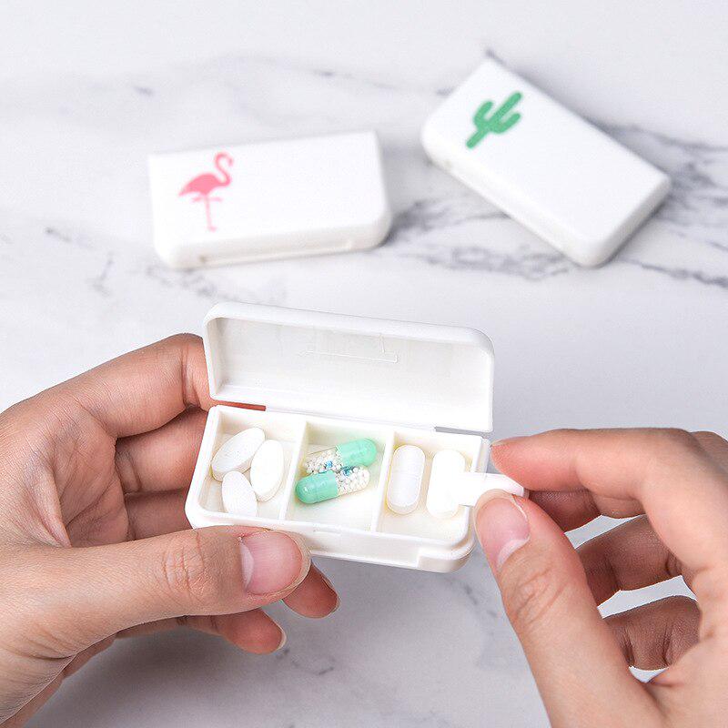 3 Grids Portable Pill Medicine Box Holder Tablet Container Dispenser Case Splitters For AM PM