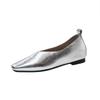 Women's Loafers Leather Luxury Shoes Sss Grade Silver Heels Gold Pumps Square Toe Elegant Mary Janes Shoes For Women