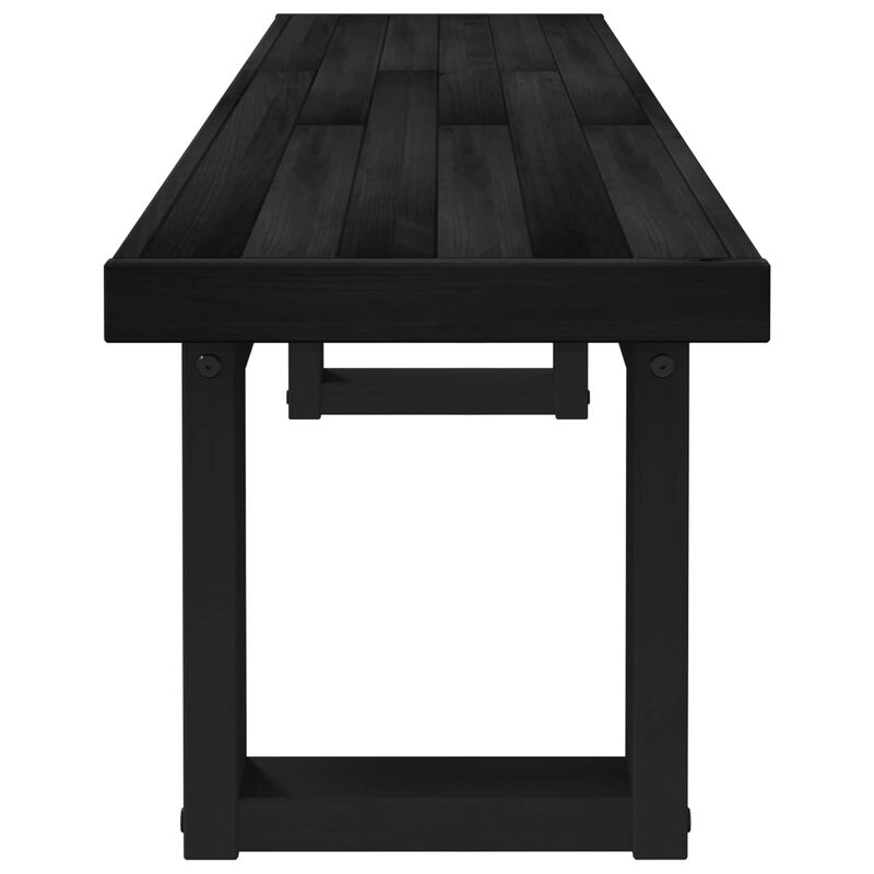 vidaXL Banc de salle à manger NOAIN 180 x 41 x 45 cm Pin massif Noir