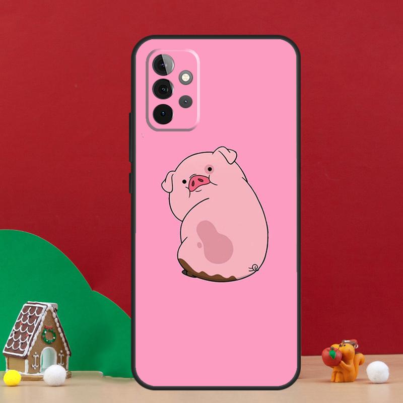 Cartoon Pig Case For Samsung Galaxy A54 A06 A16 A26 A36 A56 A53 A32 A52 A33 A13 A55 A35 A15 A14 A34 A17