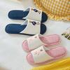 New Four Seasons Linen Slippers Children's Simple Cartoon Cute Boys and Girls Home Indoor Non-slip Sweat Absorption