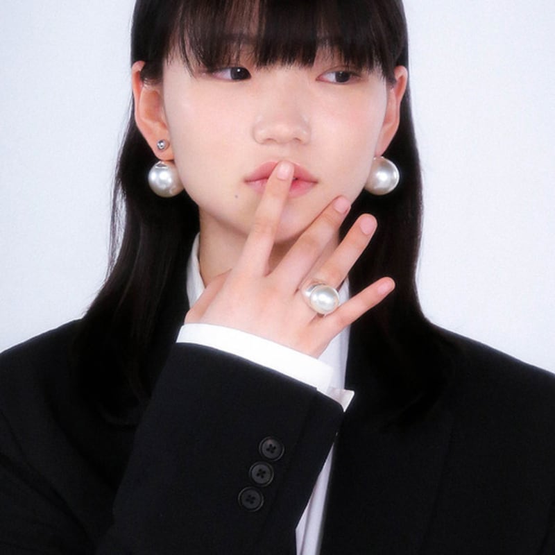 Baked Alaska 25mm Faux Pearl Earrings