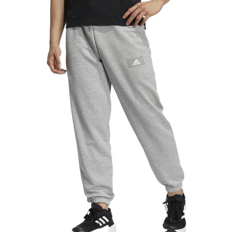 adidas Однотонные конические повседневные брюки с логотипом и принтом, мужские брюки серого цвета HZ7022