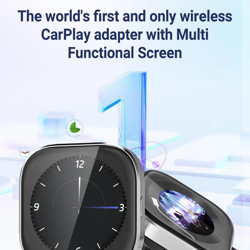 Проводной к Беспроводному Конвертер CarPlay, Адаптер Системы Умного Подключения и Развлечений для Автомобиля, Модернизированный Зажим для Освежителя Воздуха