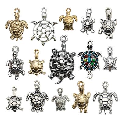 Аксессуар для украшений в виде подвески «Морская черепаха», сделанный своими руками - Маленький шарм в виде морской черепахи для браслетов и ожерелий, Декоративные материалы для подарков.