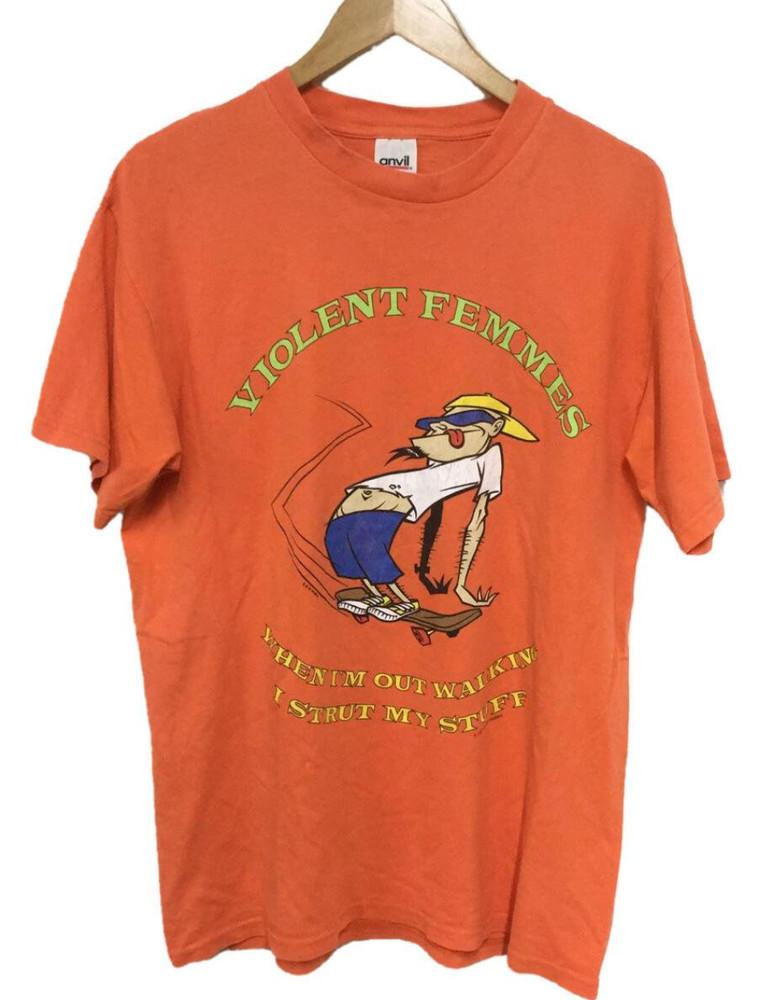 Violent Femmes Music Tour Orange Cotton Full Size 86 Unisex T-Shirt