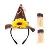 Full Body Scarecrow Costume Set Costume Hat Belt Cuffs For Seasonal Dressing Up AXYD
