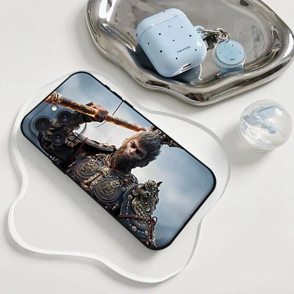 Чехол для телефона Black Myth Wukong Games Чехол для телефона Для Iphone 17 16 15 11 13 14 Pro Max X Xr Xs Max 12mini Черный корпус Защитный чехол