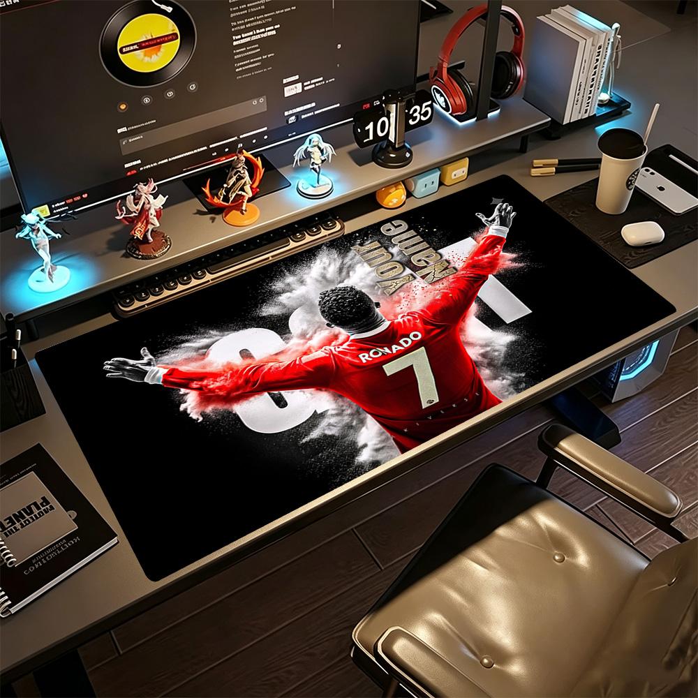 Cristiano Ronaldo (152) Customizable Name Mouse Pad Keyboard Mat Computer Desk Mat Non-Slip Rubber Bottom Suitable for Office Gaming PC Laptop