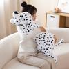 6080100Cm Simulated Black Dog Plush Toy Lifelike Dalmatian Plush Doll Soft Stuffed Animal Boy Girl Birthday Gift