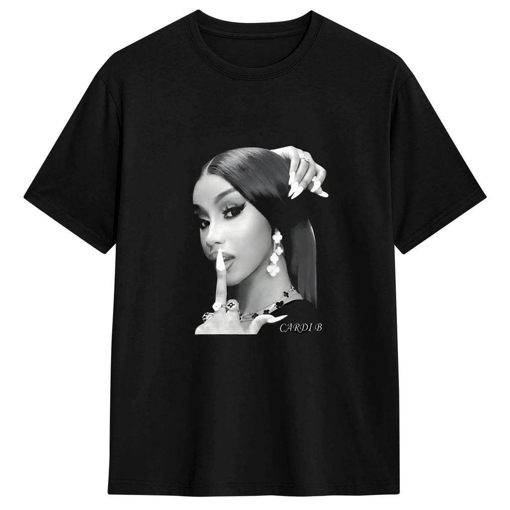 Cardi B Vintage T Shirt Summer Cotton T Shirts For Unisex Fashion Pattern Tee Shirt Shortsleeved Vintage Tees