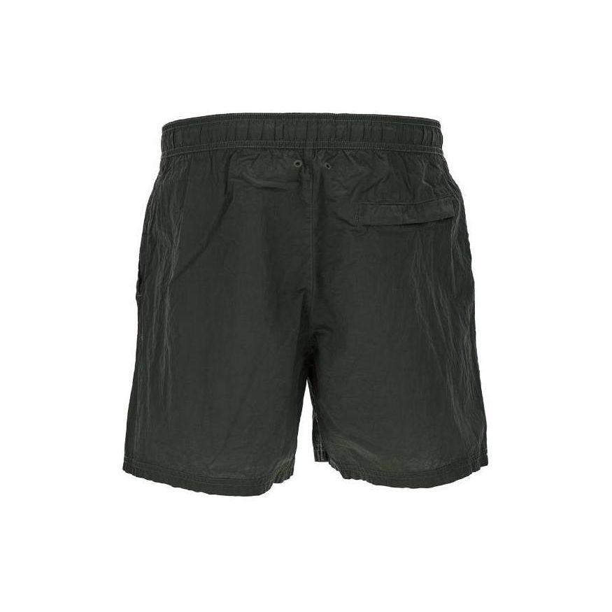 Stone Island SS24 Temperature Resistant Solid Color Elastic Logo Casual Shorts Men shorts Moss-Green 8015B0943-V0059