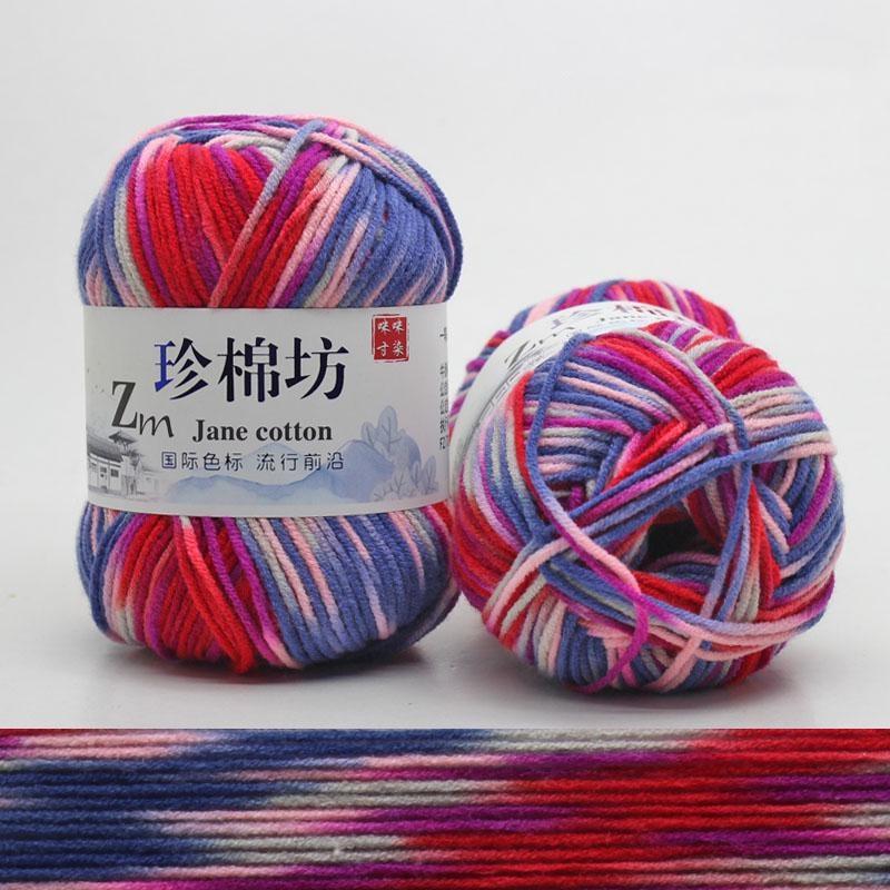 10 шт. Конфетный цвет DIY Плетеная корзина Хлопковая пряжа Ручное вязание Крючком Плед Тряпичная кукла Пряжа для вязания крючком