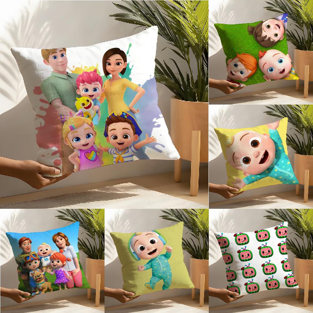 Cartoon C-Childrens Pillow Case Linen Cushion Covers For Decorative Sofa Home Pillows Case Car Chair Pillows Cases