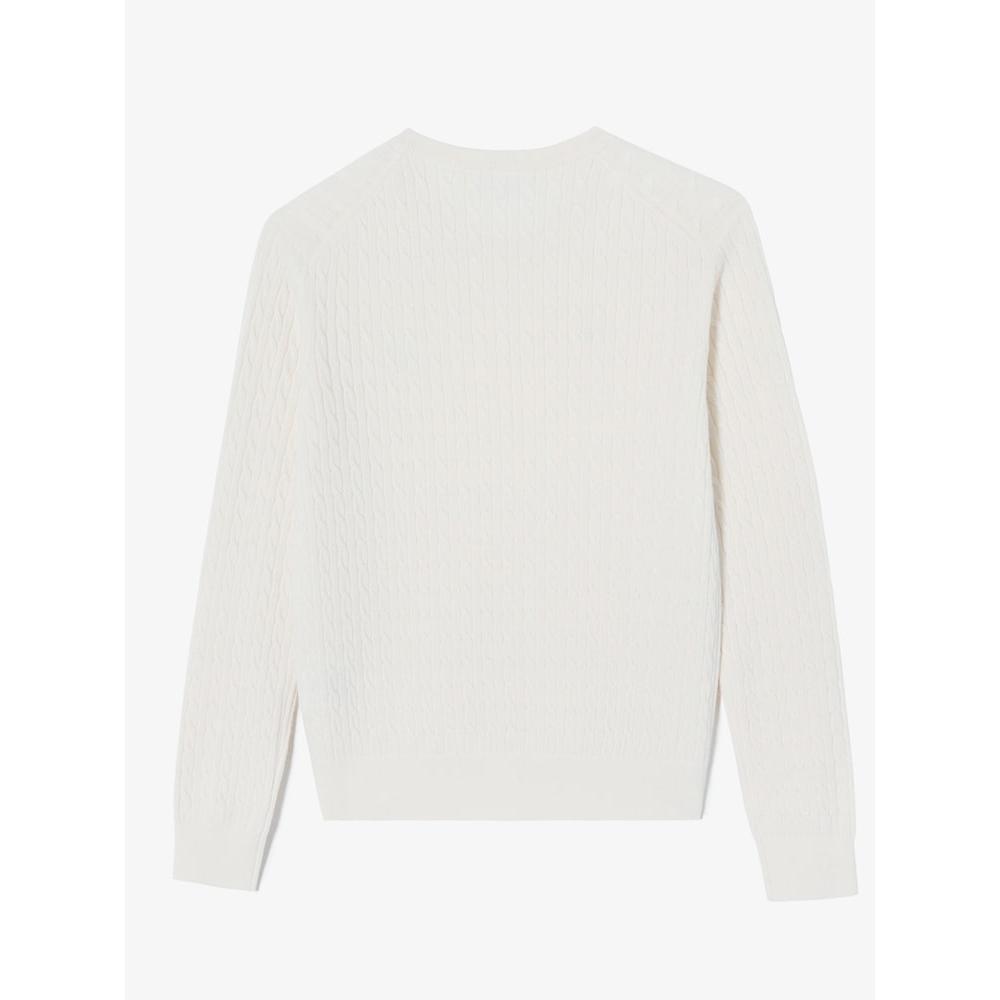 Lacoste Женский свитер с кабельным узором и круглым вырезом Af073e 54n Xfj q2nAf073e 54nXfj