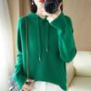 Women Knitted Sweater Hoodie Winter Knitted Pullover Sweatshirt Autumn Soft Warm Wool Sweaters Hooded Female Jumper Knit Top