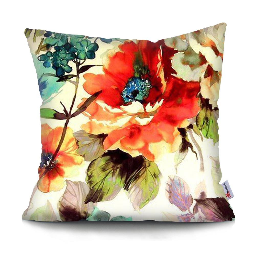 Plant and Fruit Printed Pattern Cushion Cover for Home Living Room Sofa Bedroom Decoration Waist Cushion Pillowcase