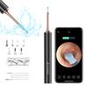 QiPower Камера для чистки ушей Ухо 5 МП IP67 Ухо Ухо Светодиод Смартфон WiFi Прыщ Удобный Совместимый с эндоскопом, Высокоточный, Водонепроницаемый, Перезаряжаемый,