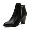 Designer's New Women's Boots Fashion Short Boots Thick Heels Side Zipper Casual Women's Ankle Boots Bottas Mujer2025