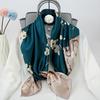 Хит продаж леопардовый принт 90см атласный шелковый шарф квадратный платок головной платок женский трендовый шаль шарф