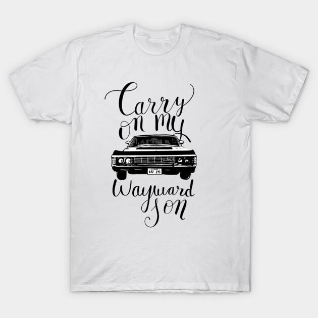 Asian Size Cotton Unisex Tshirt Print T-shirt Carry On My Wayward Son T-shirt No-Cut Print Regular Fit