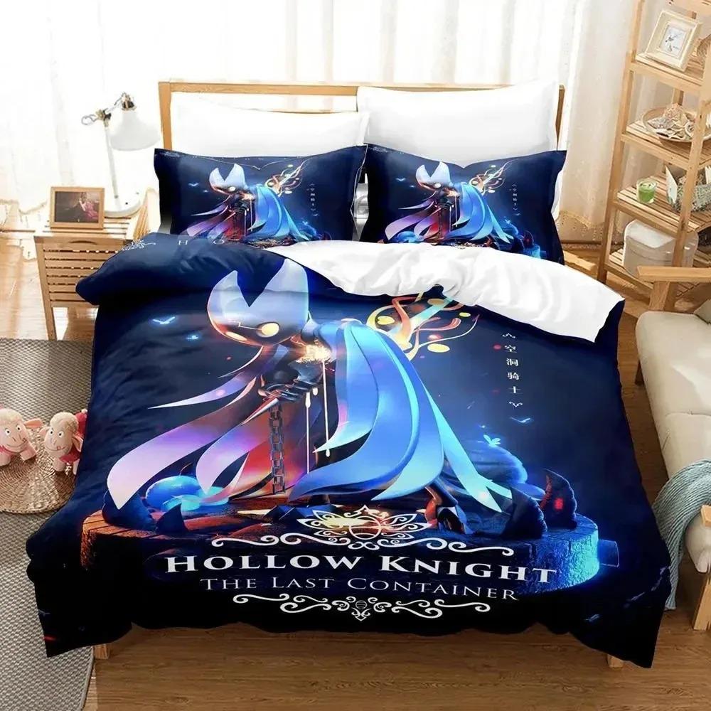 Hollow Knight Anime Bedding Set Duvet Cover Pillowcase King Queen Size Boys Adult Bedroom Decor
